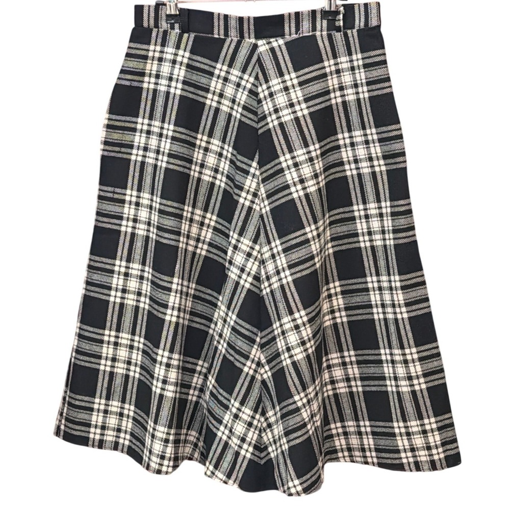Vintage Euro C&A Plaid Midi Skirt Dark Academia Preppy Grunge Fallcore Twee